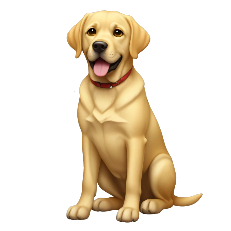Labrador Retriever yellow full body emoji