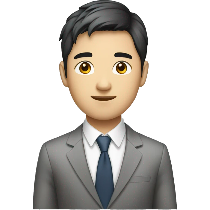 young male asian office worker emoji