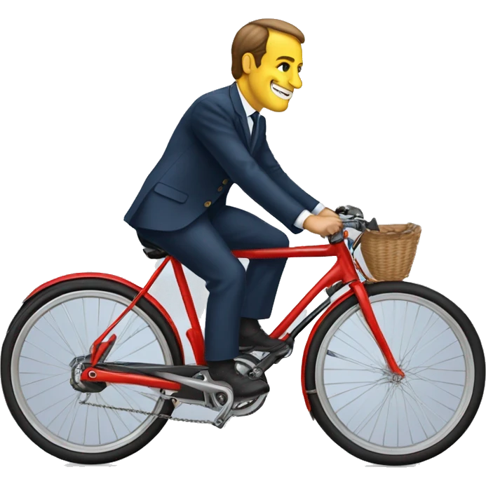Macron en vélo  emoji