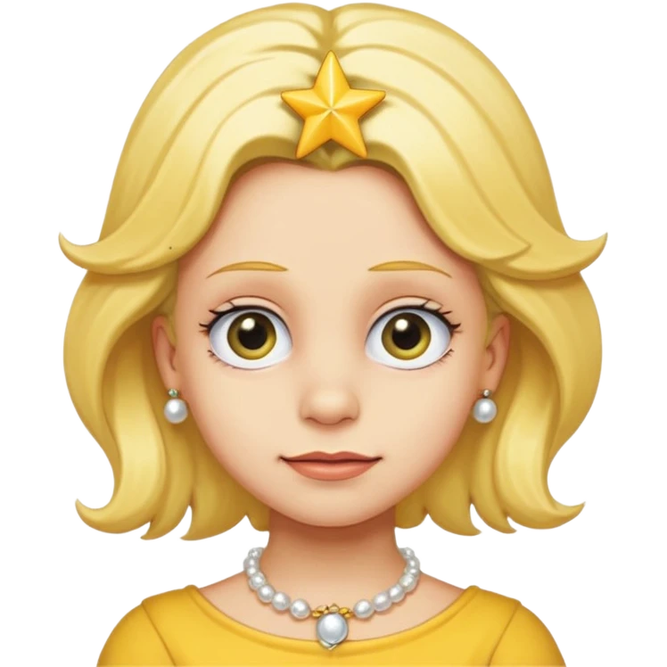 3D emoji head-only, smooth plastic, soft studio light, big round eyes, bold outline, centered, transparent bg,
Lisa Simpson, yellow skin, 8-point star hair, white pearl necklace, child face, overbite, no earrings, no eyelashes, not blonde emoji
