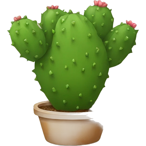 round Nopal without pot emoji