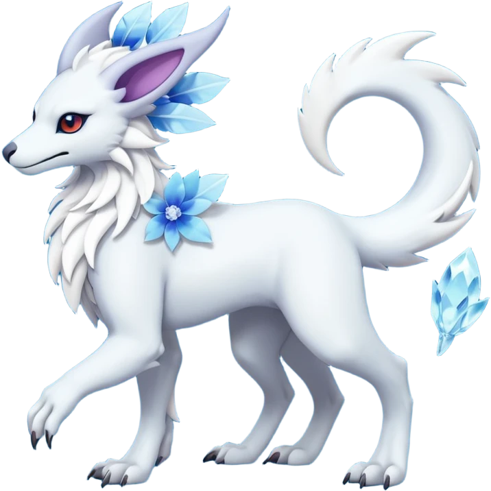 Floral Absol-Amaura-Sergal-fusion-hybrid-Fakemon-animal-creature  emoji