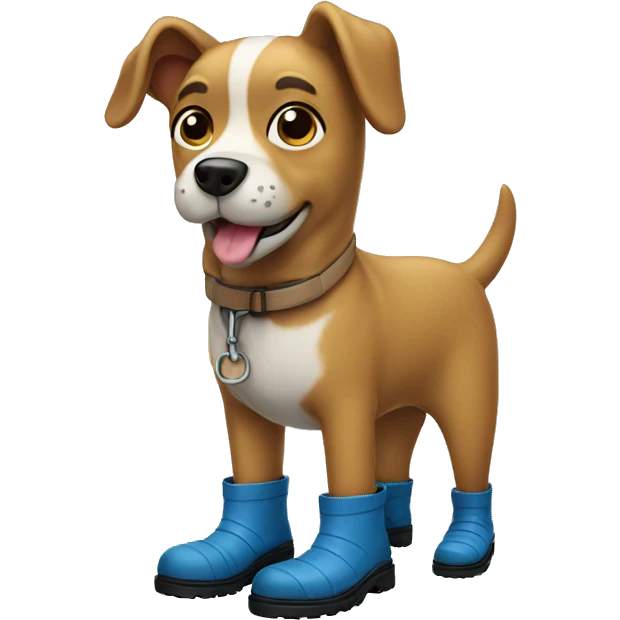Dog in rubber boots  emoji