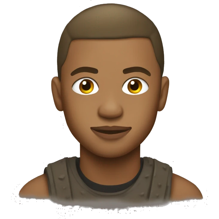 a Mbappe covered with mud emoji emoji