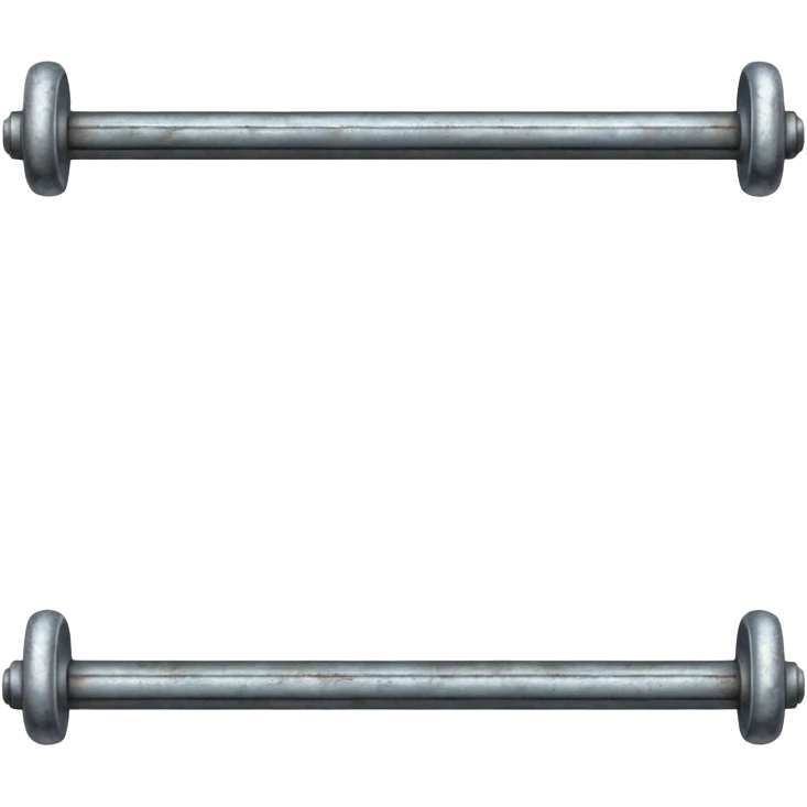 iron bars, silver text emoji