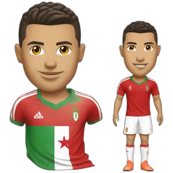 Ronaldo avec un maillot du Maroc  emoji