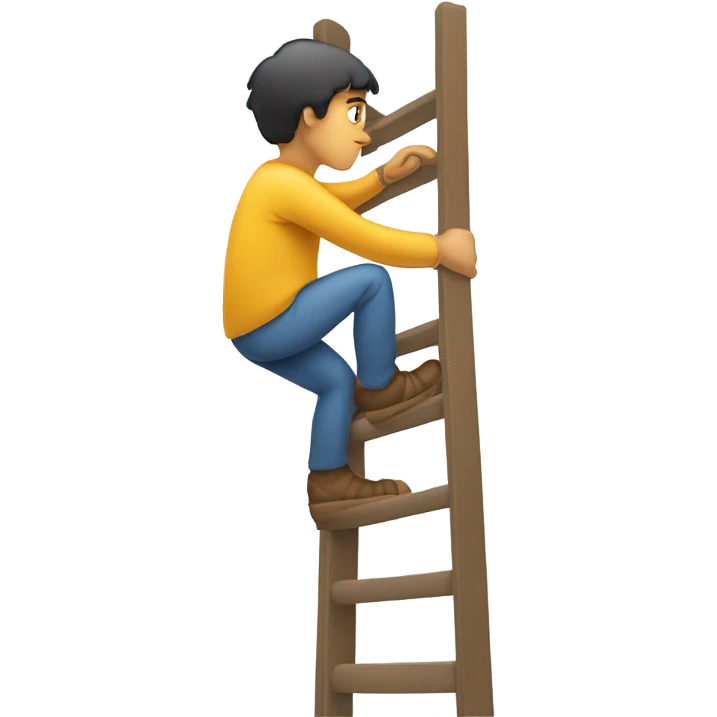 Climbing in ladder emoji