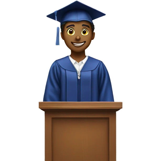 Valedictorian on podium emoji