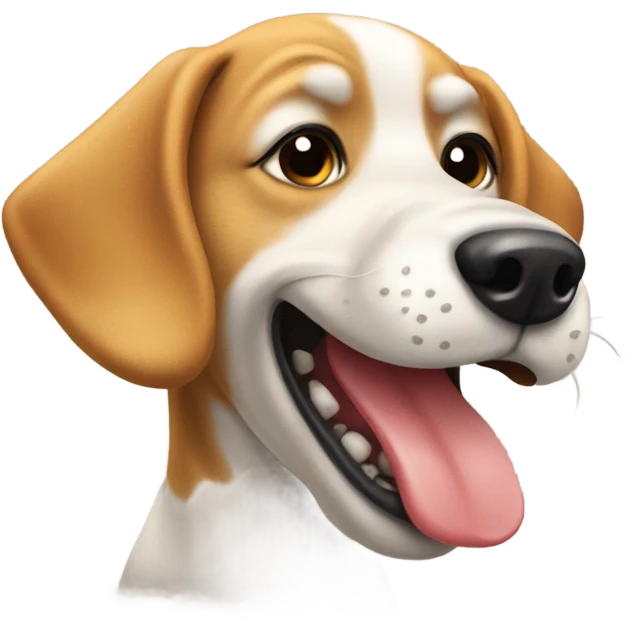 Dog licking himself emoji