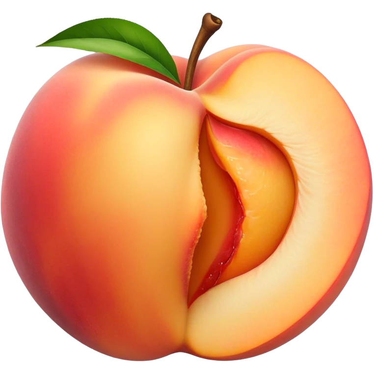 Peach with a bite on it emoji