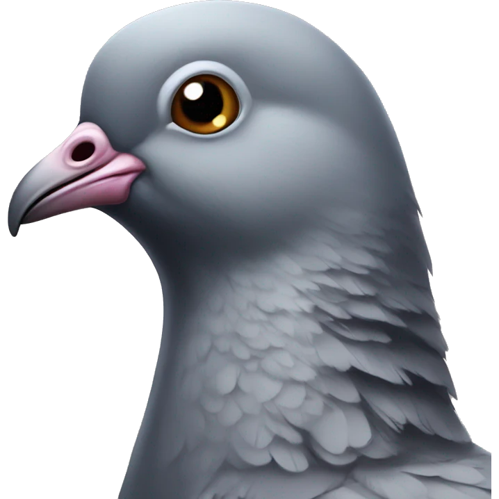 pigeon with a toupe emoji