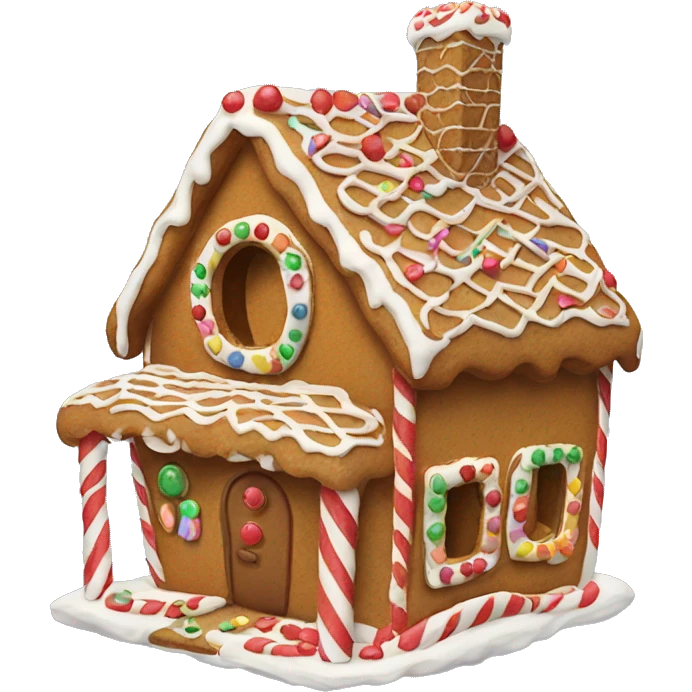 Gingerbread house emoji