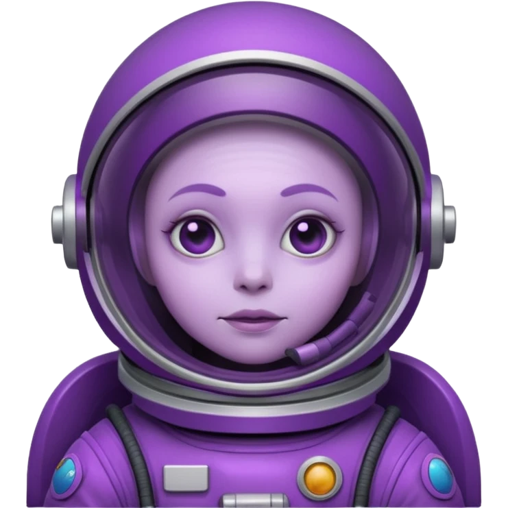 purple alien white Astronaut emoji