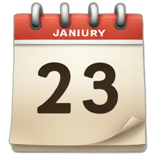 single date calendar for 24 January  emoji