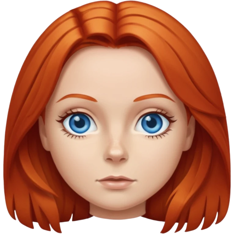 Ginger Spice with blue eyes emoji