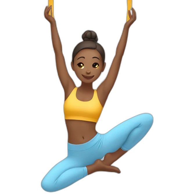 Aerial yoga emoji