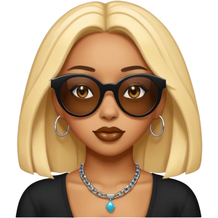 doja cat wear black sun glasses emoji