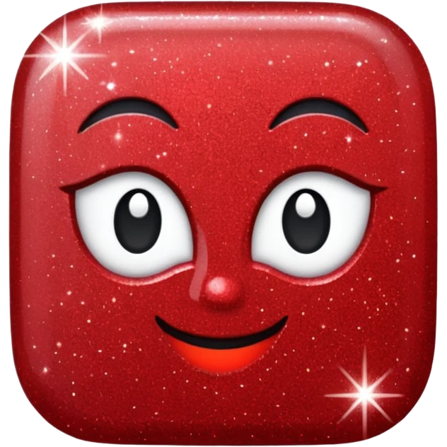 red glitter tick emoji