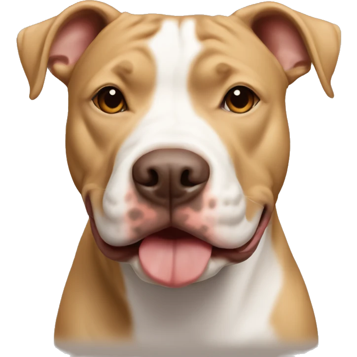 light brown and white pit-bull mixed with stafford emoji