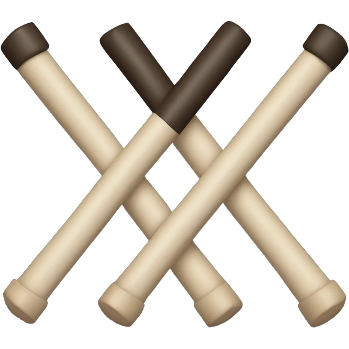 two batons in crisscross emoji