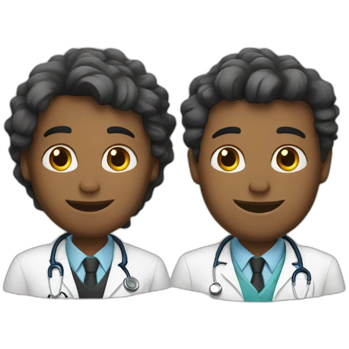 Two doctors in love emoji