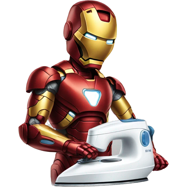 ironman ironing clothes emoji