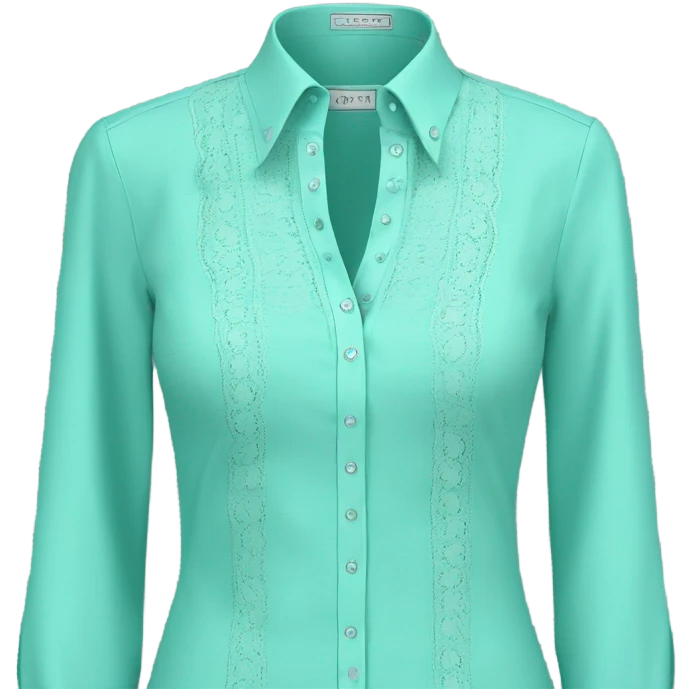Realistic isolated tiffany blue blouse. emoji