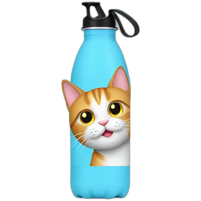 Cat drink water bottle emoji