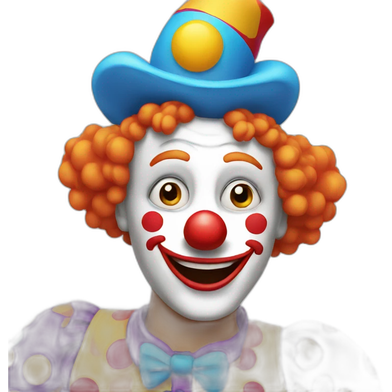 Clown with hand near head emoji