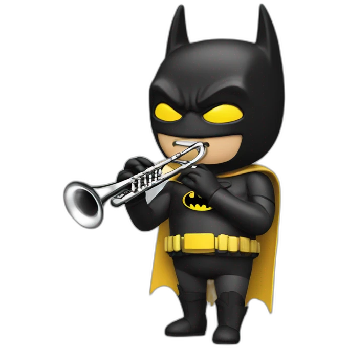 Batman playing clarinet  emoji