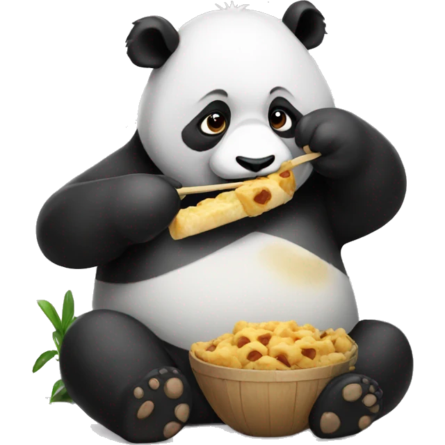 Panda eating  emoji