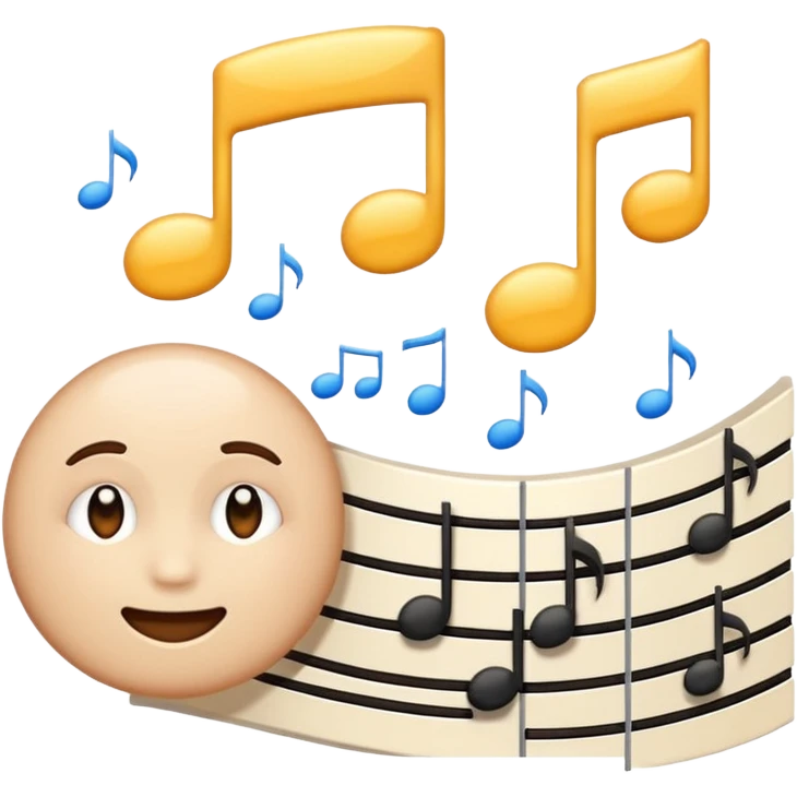 emoji representing the song 'Musique Ciel' by Gims, with musical elements and a celestial atmosphere emoji