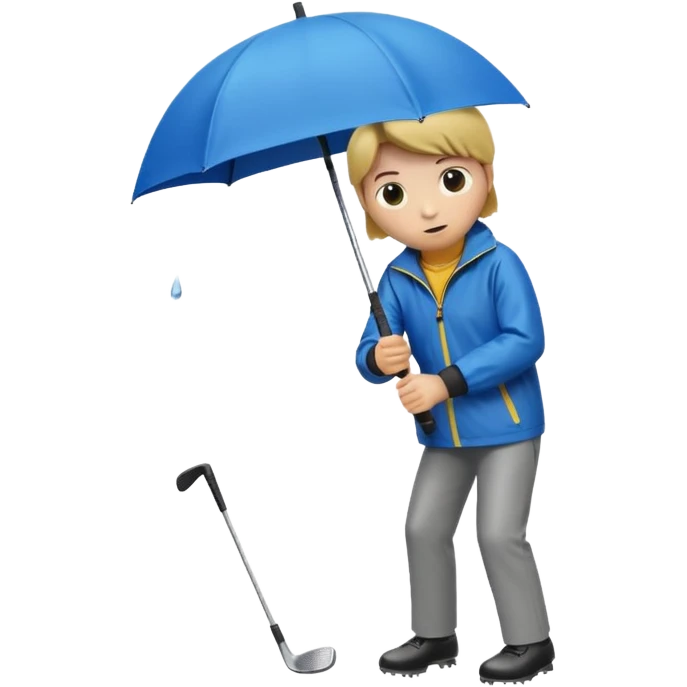 Golfing in the rain emoji