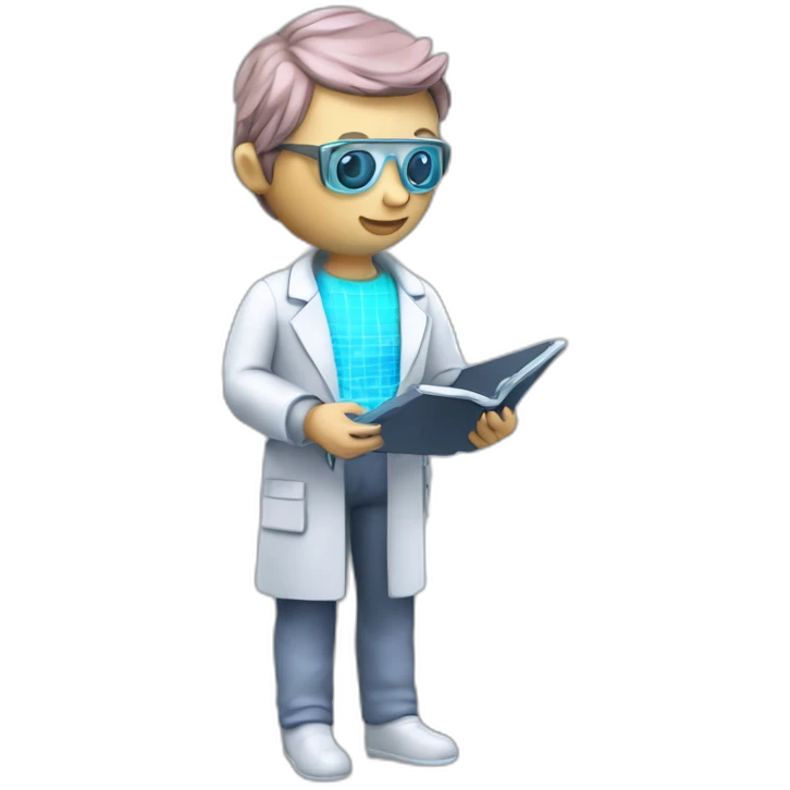 Futuristic-Biomedical-Engineer-studying-hologram-3d-model-of-breast emoji