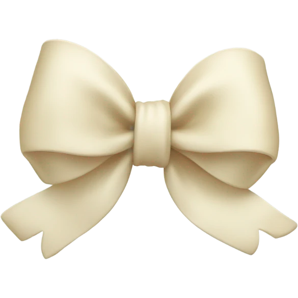 Cream bow emoji