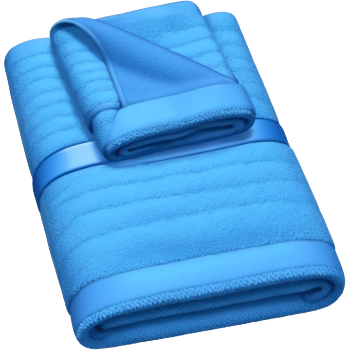 blue hotel room towel emoji