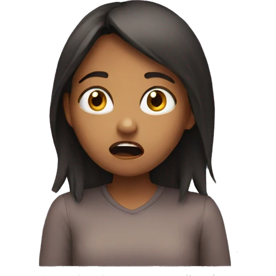 Girl scared emoji