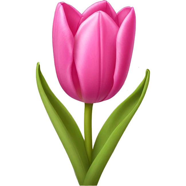 Pink tulips with a bow emoji