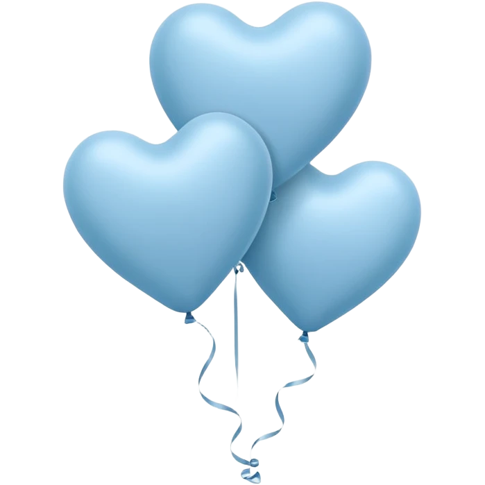 powder colored heart shaped balloons emoji