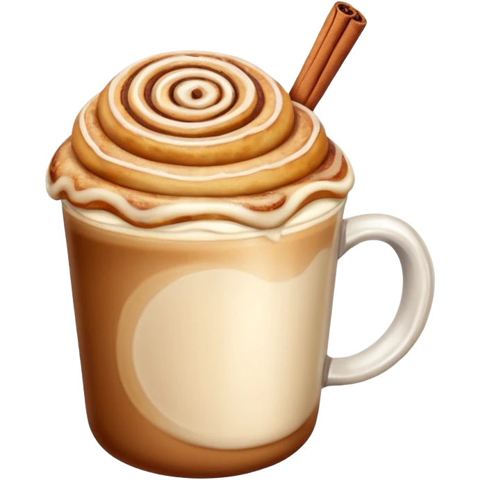 Latte and cinnamon roll emoji