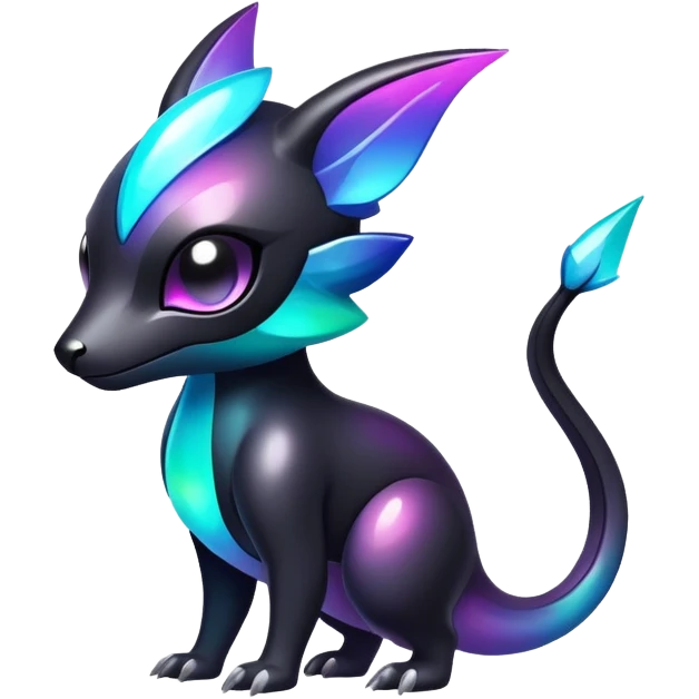  Iridescent gradient black dark fakemon-creature  emoji