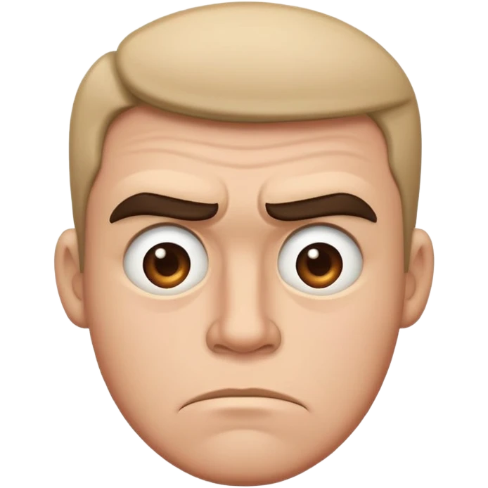 this guy but with a big frown emoji