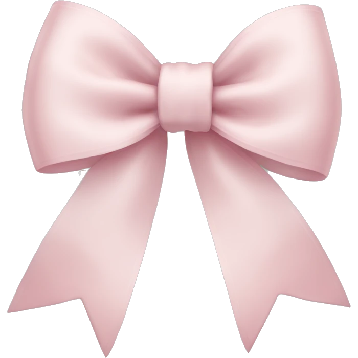 Pale pink ribbon bow emoji