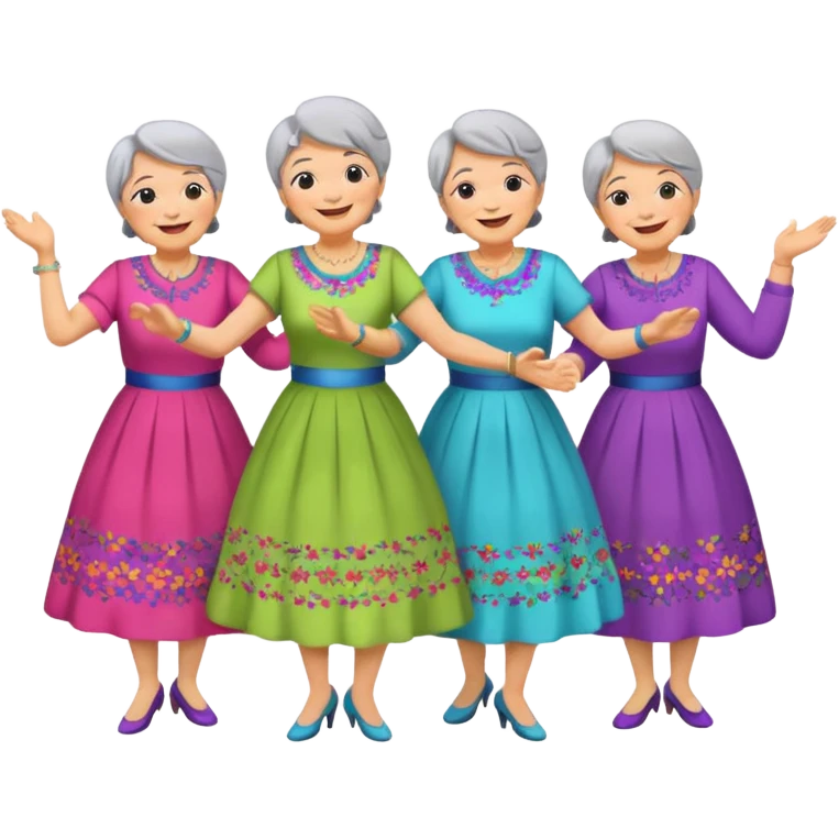 Grandmas dancing emoji