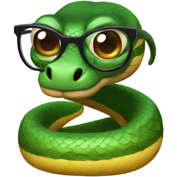 snake with glasses emoji