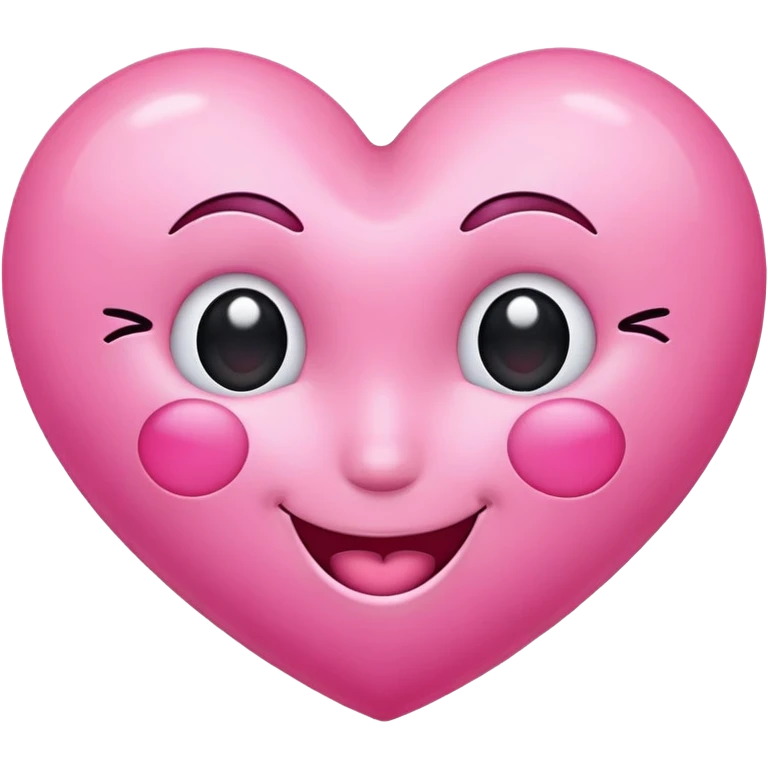 pink heart with winking face emoji