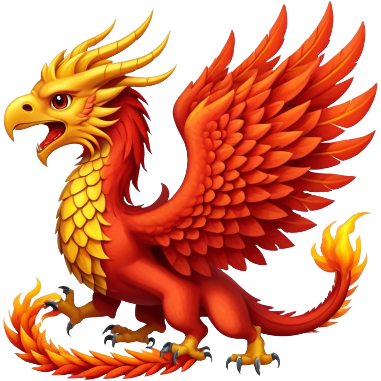 legendary gryphon phenix dragon combination with hydra heads emoji
