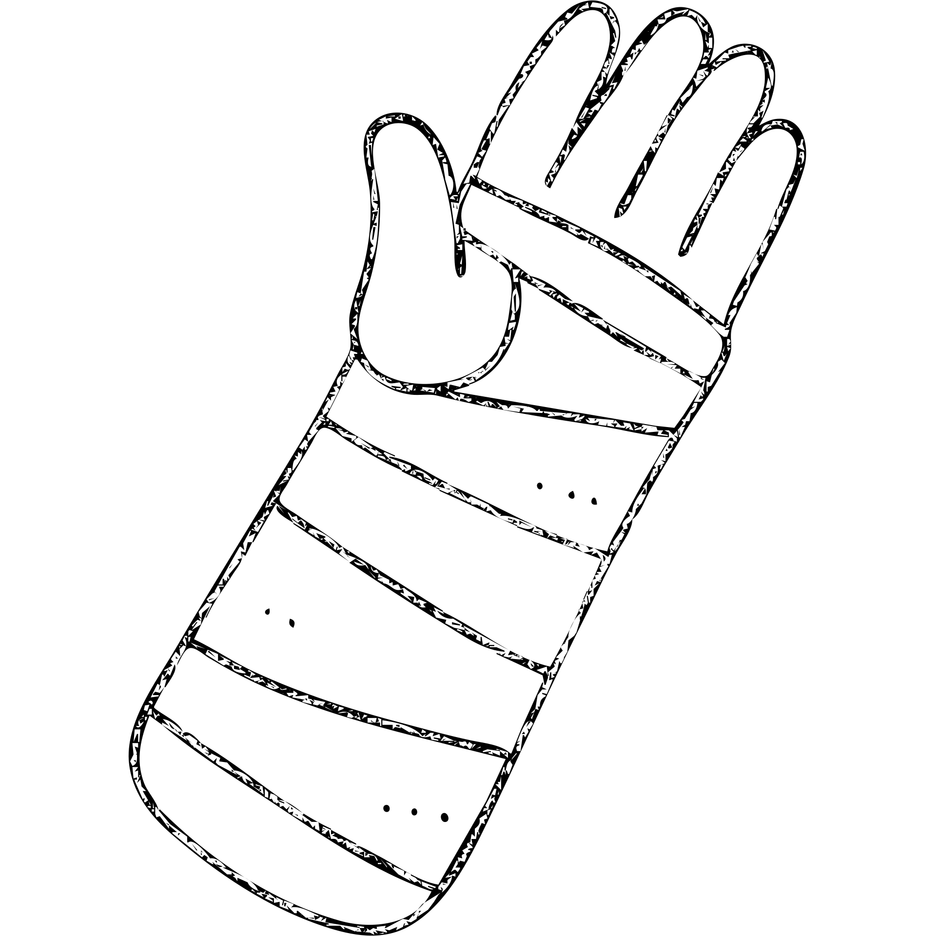 hand-drawn outlined hand in a cast icon emoji