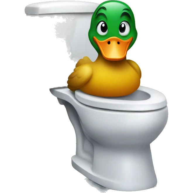  duck on the toilet  emoji