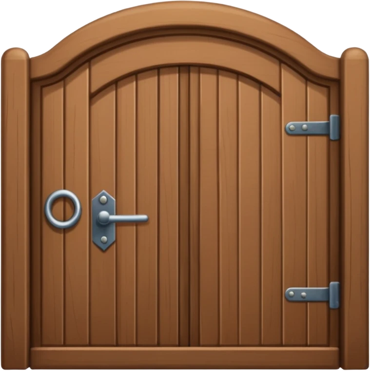 porta de madeira arredondada no topo emoji